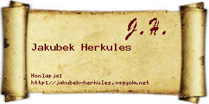 Jakubek Herkules névjegykártya